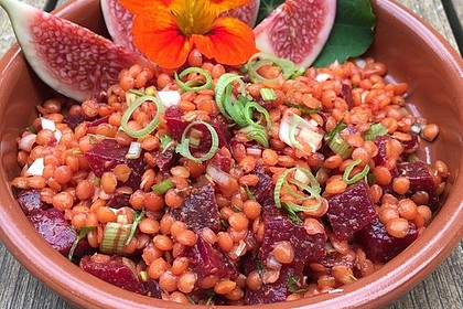 Rote-Linsen-Salat mit Roter Beete
